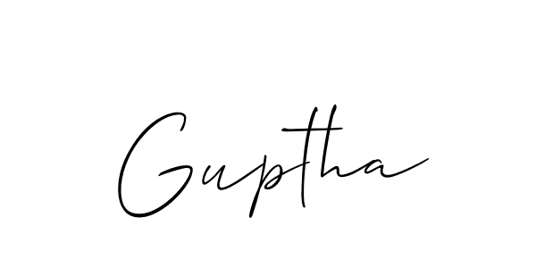 How to Draw Guptha signature style? Allison_Script is a latest design signature styles for name Guptha. Guptha signature style 2 images and pictures png