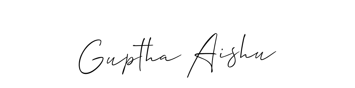 Once you've used our free online signature maker to create your best signature Allison_Script style, it's time to enjoy all of the benefits that Guptha Aishu name signing documents. Guptha Aishu signature style 2 images and pictures png