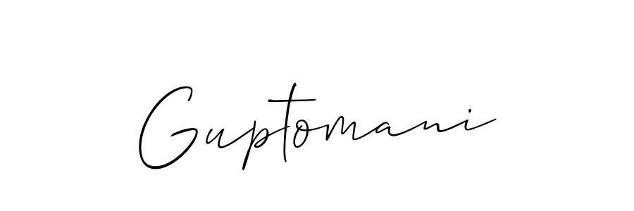 Create a beautiful signature design for name Guptomani. With this signature (Allison_Script) fonts, you can make a handwritten signature for free. Guptomani signature style 2 images and pictures png