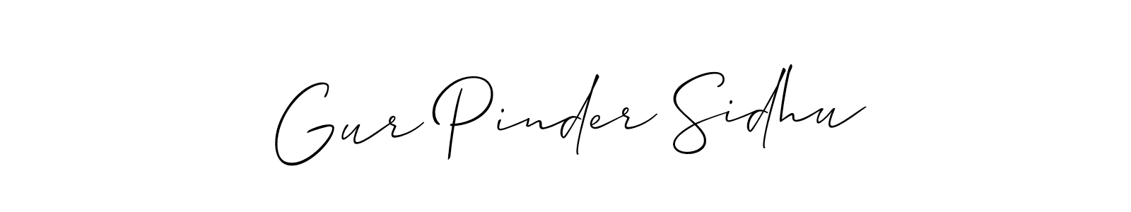 Gur Pinder Sidhu stylish signature style. Best Handwritten Sign (Allison_Script) for my name. Handwritten Signature Collection Ideas for my name Gur Pinder Sidhu. Gur Pinder Sidhu signature style 2 images and pictures png