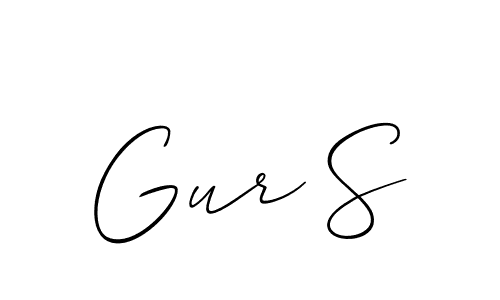 How to Draw Gur S signature style? Allison_Script is a latest design signature styles for name Gur S. Gur S signature style 2 images and pictures png