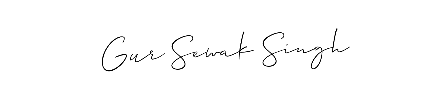 How to Draw Gur Sewak Singh signature style? Allison_Script is a latest design signature styles for name Gur Sewak Singh. Gur Sewak Singh signature style 2 images and pictures png