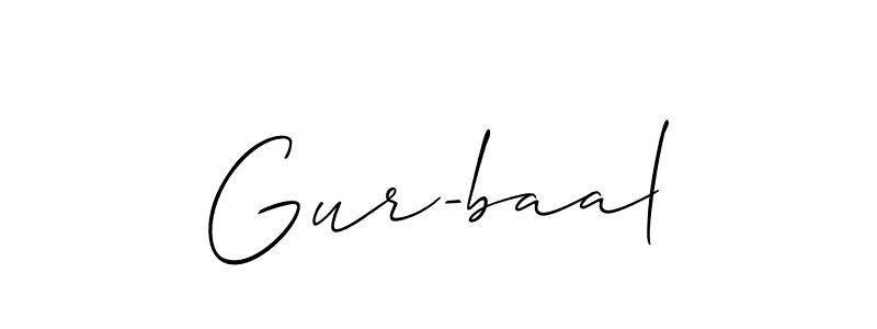 Allison_Script is a professional signature style that is perfect for those who want to add a touch of class to their signature. It is also a great choice for those who want to make their signature more unique. Get Gur-baal name to fancy signature for free. Gur-baal signature style 2 images and pictures png