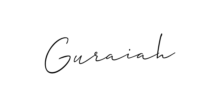 Once you've used our free online signature maker to create your best signature Allison_Script style, it's time to enjoy all of the benefits that Guraiah name signing documents. Guraiah signature style 2 images and pictures png