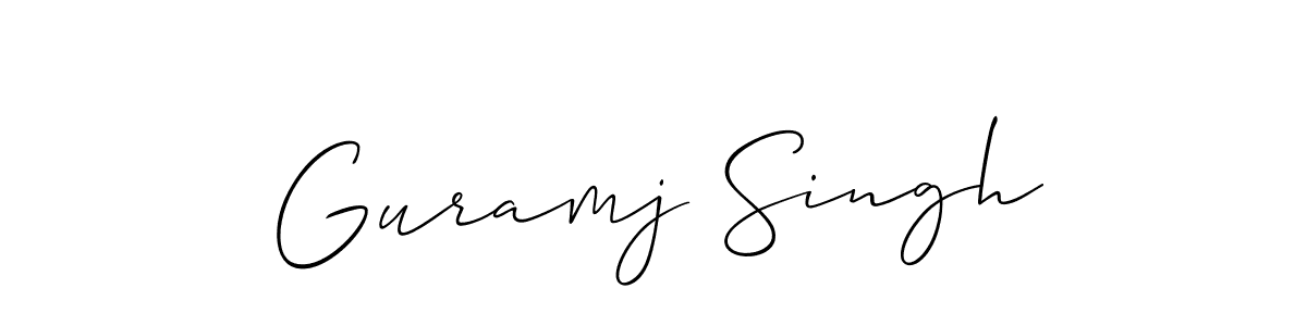This is the best signature style for the Guramj Singh name. Also you like these signature font (Allison_Script). Mix name signature. Guramj Singh signature style 2 images and pictures png