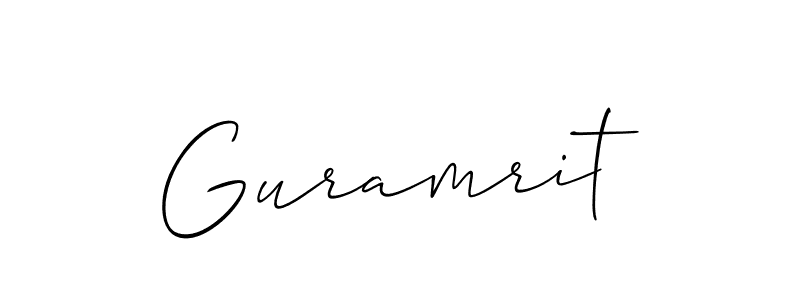 Make a beautiful signature design for name Guramrit. With this signature (Allison_Script) style, you can create a handwritten signature for free. Guramrit signature style 2 images and pictures png