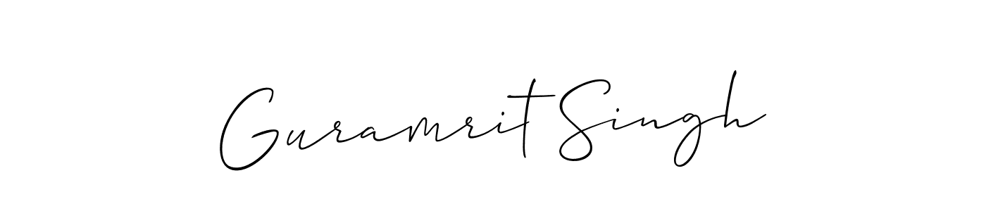 Use a signature maker to create a handwritten signature online. With this signature software, you can design (Allison_Script) your own signature for name Guramrit Singh. Guramrit Singh signature style 2 images and pictures png