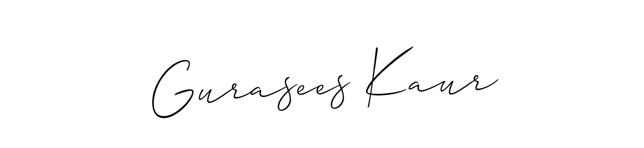 Design your own signature with our free online signature maker. With this signature software, you can create a handwritten (Allison_Script) signature for name Gurasees Kaur. Gurasees Kaur signature style 2 images and pictures png