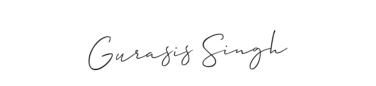 Create a beautiful signature design for name Gurasis Singh. With this signature (Allison_Script) fonts, you can make a handwritten signature for free. Gurasis Singh signature style 2 images and pictures png