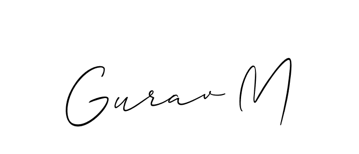 Best and Professional Signature Style for Gurav M. Allison_Script Best Signature Style Collection. Gurav M signature style 2 images and pictures png