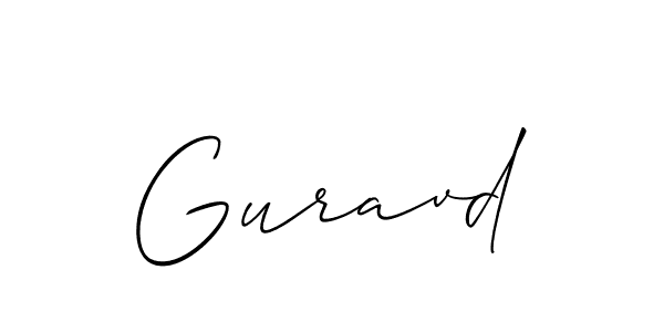 Use a signature maker to create a handwritten signature online. With this signature software, you can design (Allison_Script) your own signature for name Guravd. Guravd signature style 2 images and pictures png