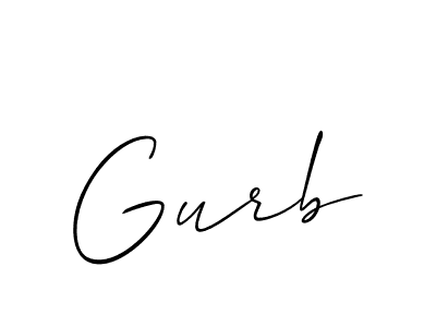 Make a beautiful signature design for name Gurb. With this signature (Allison_Script) style, you can create a handwritten signature for free. Gurb signature style 2 images and pictures png