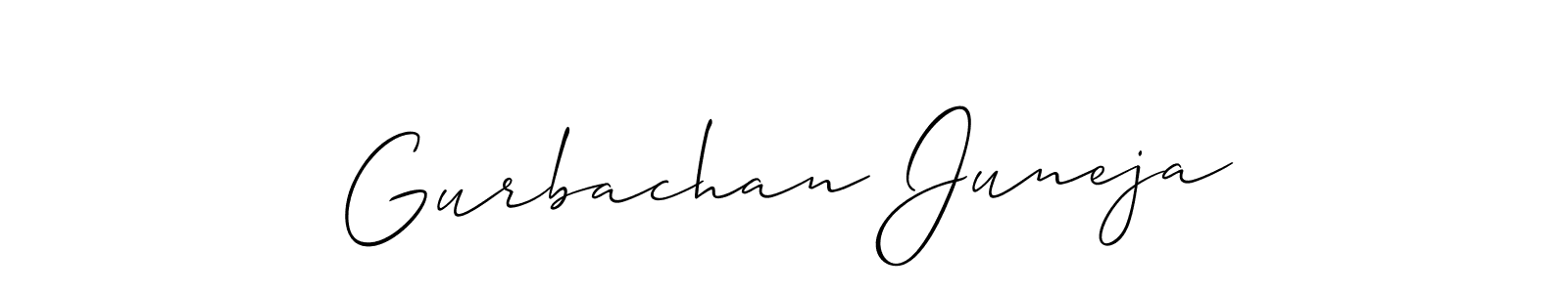 Gurbachan Juneja stylish signature style. Best Handwritten Sign (Allison_Script) for my name. Handwritten Signature Collection Ideas for my name Gurbachan Juneja. Gurbachan Juneja signature style 2 images and pictures png