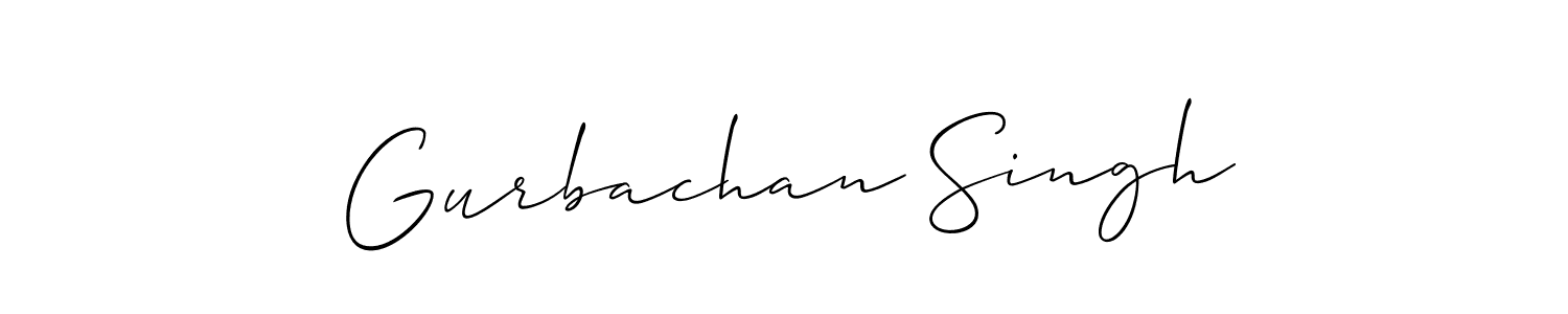 How to make Gurbachan Singh name signature. Use Allison_Script style for creating short signs online. This is the latest handwritten sign. Gurbachan Singh signature style 2 images and pictures png