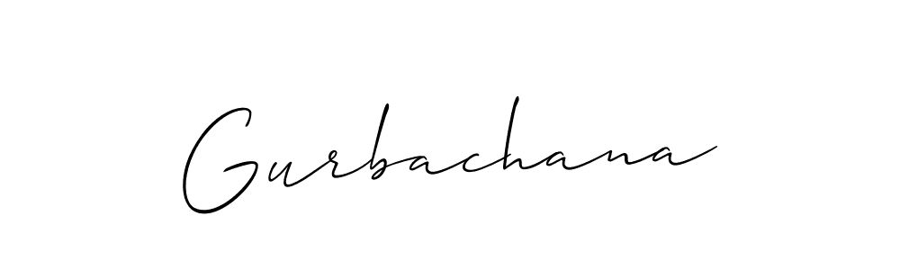 Gurbachana stylish signature style. Best Handwritten Sign (Allison_Script) for my name. Handwritten Signature Collection Ideas for my name Gurbachana. Gurbachana signature style 2 images and pictures png