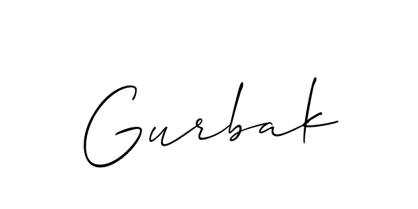 Allison_Script is a professional signature style that is perfect for those who want to add a touch of class to their signature. It is also a great choice for those who want to make their signature more unique. Get Gurbak name to fancy signature for free. Gurbak signature style 2 images and pictures png