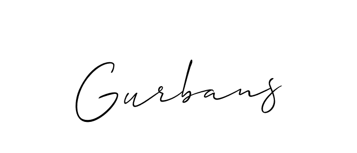 Allison_Script is a professional signature style that is perfect for those who want to add a touch of class to their signature. It is also a great choice for those who want to make their signature more unique. Get Gurbans name to fancy signature for free. Gurbans signature style 2 images and pictures png