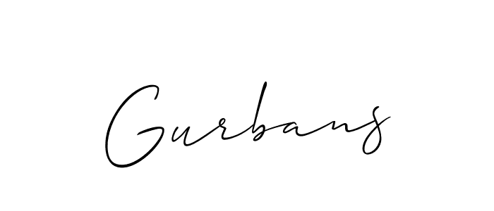 Allison_Script is a professional signature style that is perfect for those who want to add a touch of class to their signature. It is also a great choice for those who want to make their signature more unique. Get Gurbans name to fancy signature for free. Gurbans signature style 2 images and pictures png