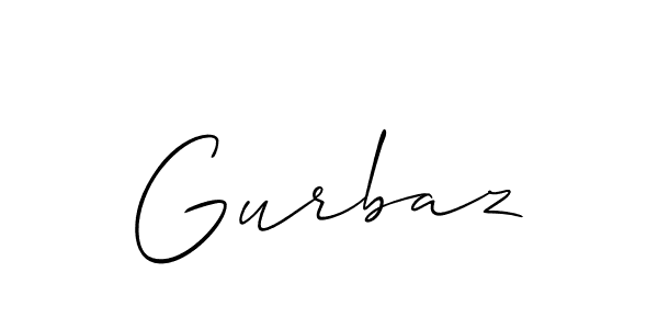 Design your own signature with our free online signature maker. With this signature software, you can create a handwritten (Allison_Script) signature for name Gurbaz. Gurbaz signature style 2 images and pictures png