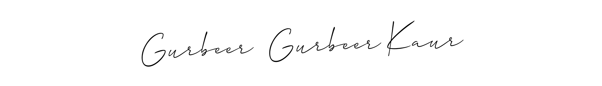 Use a signature maker to create a handwritten signature online. With this signature software, you can design (Allison_Script) your own signature for name Gurbeer  Gurbeer Kaur. Gurbeer  Gurbeer Kaur signature style 2 images and pictures png