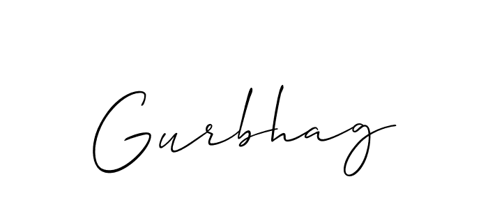 Gurbhag stylish signature style. Best Handwritten Sign (Allison_Script) for my name. Handwritten Signature Collection Ideas for my name Gurbhag. Gurbhag signature style 2 images and pictures png