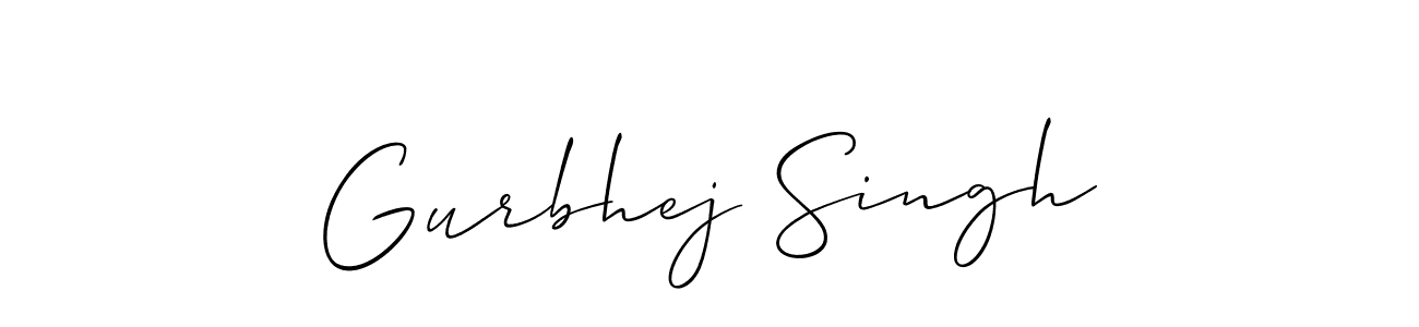 Allison_Script is a professional signature style that is perfect for those who want to add a touch of class to their signature. It is also a great choice for those who want to make their signature more unique. Get Gurbhej Singh name to fancy signature for free. Gurbhej Singh signature style 2 images and pictures png