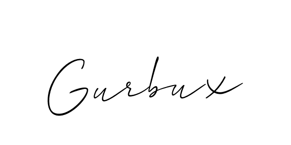 It looks lik you need a new signature style for name Gurbux. Design unique handwritten (Allison_Script) signature with our free signature maker in just a few clicks. Gurbux signature style 2 images and pictures png