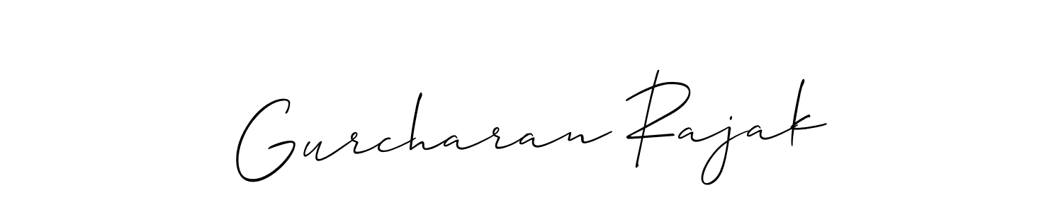 It looks lik you need a new signature style for name Gurcharan Rajak. Design unique handwritten (Allison_Script) signature with our free signature maker in just a few clicks. Gurcharan Rajak signature style 2 images and pictures png