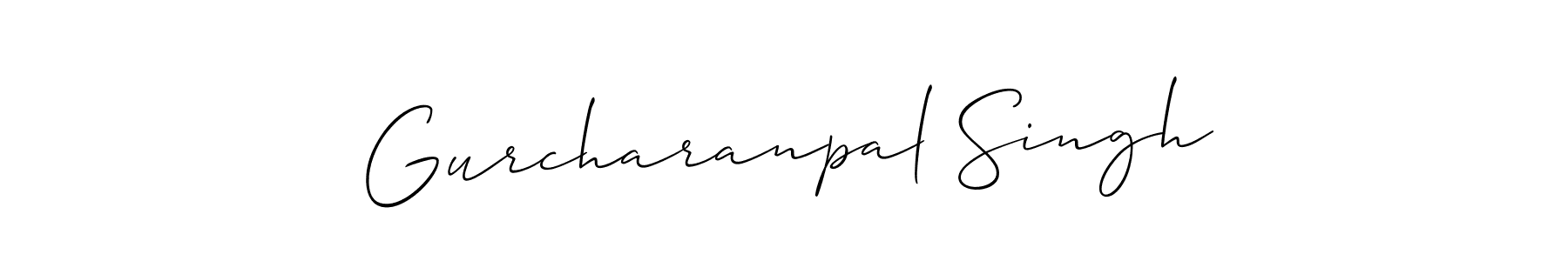 if you are searching for the best signature style for your name Gurcharanpal Singh. so please give up your signature search. here we have designed multiple signature styles  using Allison_Script. Gurcharanpal Singh signature style 2 images and pictures png