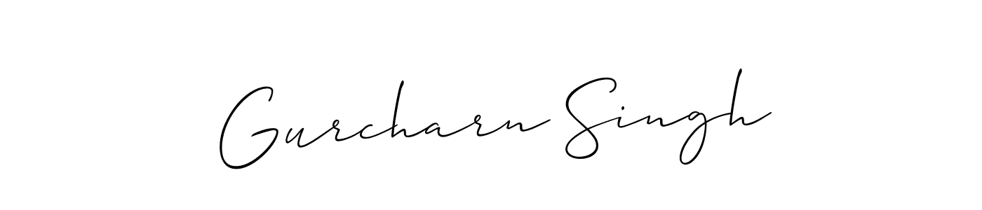 Make a beautiful signature design for name Gurcharn Singh. With this signature (Allison_Script) style, you can create a handwritten signature for free. Gurcharn Singh signature style 2 images and pictures png