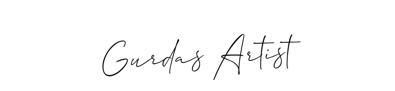 Allison_Script is a professional signature style that is perfect for those who want to add a touch of class to their signature. It is also a great choice for those who want to make their signature more unique. Get Gurdas Artist name to fancy signature for free. Gurdas Artist signature style 2 images and pictures png