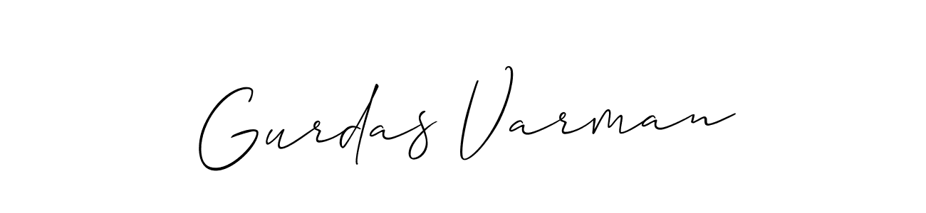 You should practise on your own different ways (Allison_Script) to write your name (Gurdas Varman) in signature. don't let someone else do it for you. Gurdas Varman signature style 2 images and pictures png