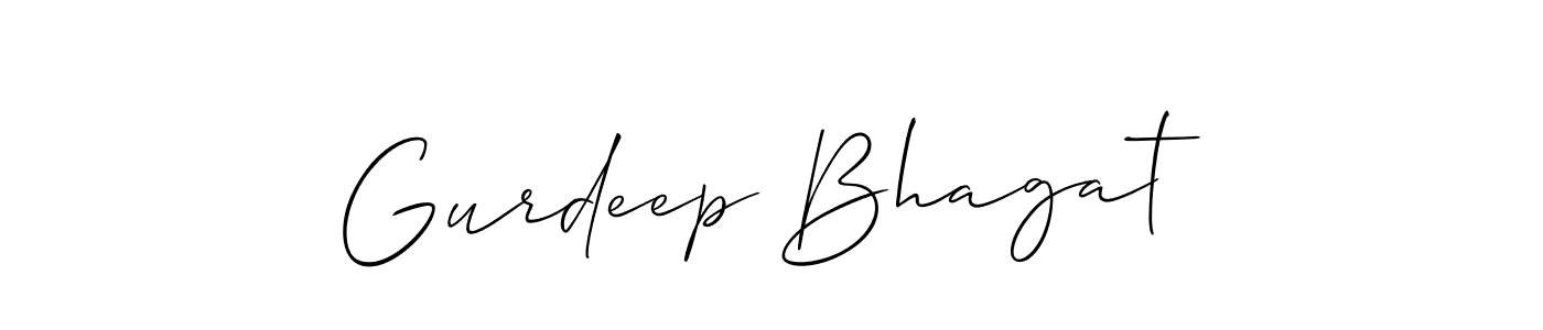 How to make Gurdeep Bhagat signature? Allison_Script is a professional autograph style. Create handwritten signature for Gurdeep Bhagat name. Gurdeep Bhagat signature style 2 images and pictures png