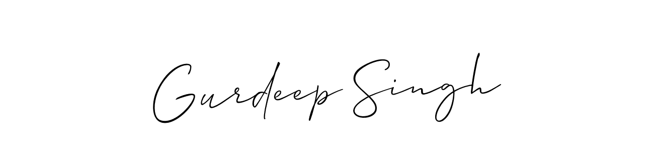 Create a beautiful signature design for name Gurdeep Singh. With this signature (Allison_Script) fonts, you can make a handwritten signature for free. Gurdeep Singh signature style 2 images and pictures png