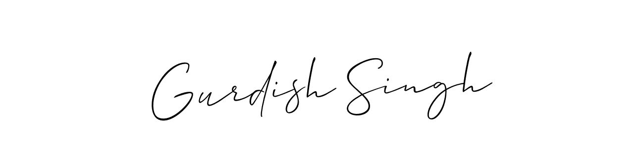 Also we have Gurdish Singh name is the best signature style. Create professional handwritten signature collection using Allison_Script autograph style. Gurdish Singh signature style 2 images and pictures png