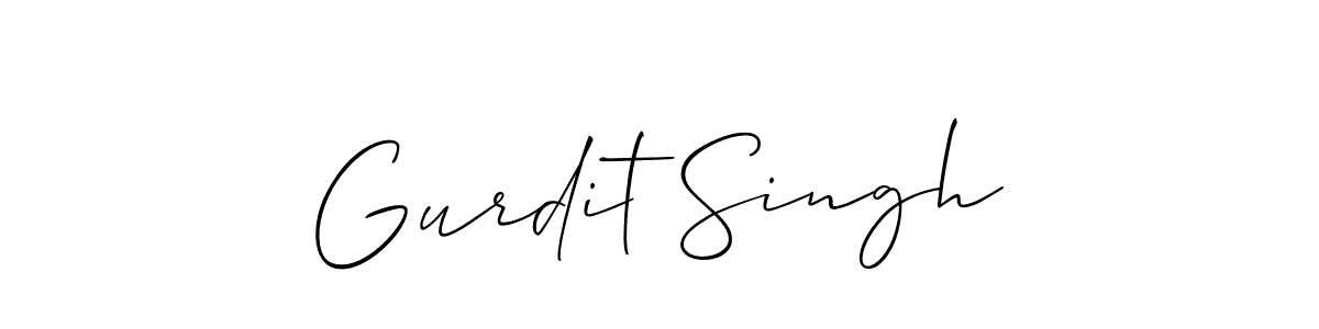 How to make Gurdit Singh name signature. Use Allison_Script style for creating short signs online. This is the latest handwritten sign. Gurdit Singh signature style 2 images and pictures png