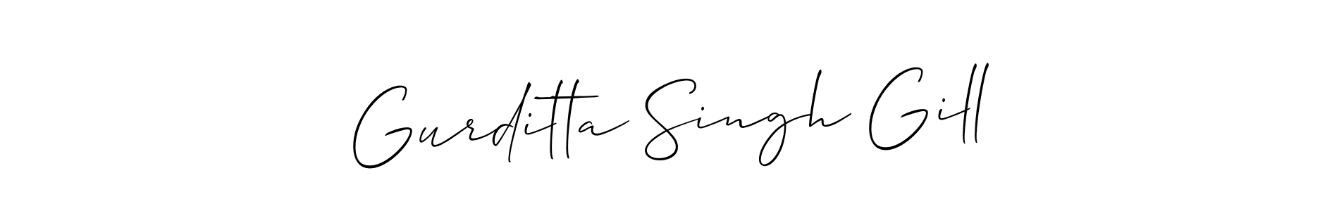 Also we have Gurditta Singh Gill name is the best signature style. Create professional handwritten signature collection using Allison_Script autograph style. Gurditta Singh Gill signature style 2 images and pictures png