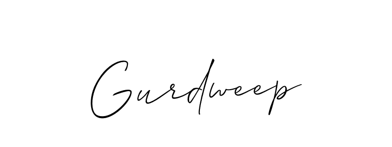 Create a beautiful signature design for name Gurdweep. With this signature (Allison_Script) fonts, you can make a handwritten signature for free. Gurdweep signature style 2 images and pictures png