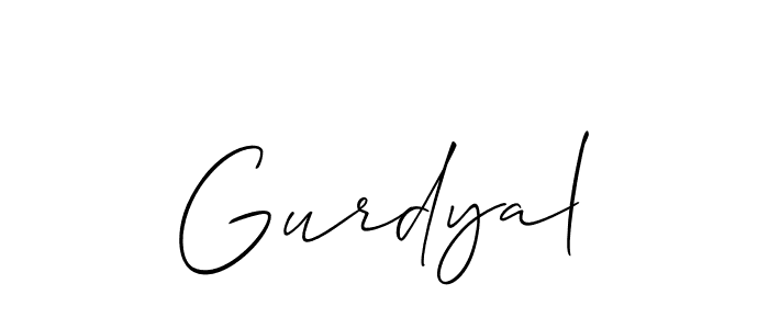 How to make Gurdyal signature? Allison_Script is a professional autograph style. Create handwritten signature for Gurdyal name. Gurdyal signature style 2 images and pictures png