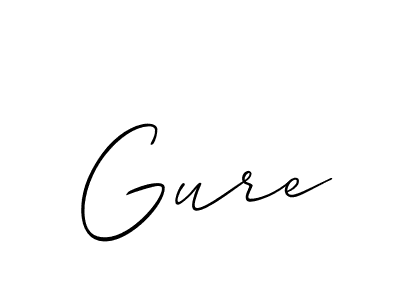 It looks lik you need a new signature style for name Gure. Design unique handwritten (Allison_Script) signature with our free signature maker in just a few clicks. Gure signature style 2 images and pictures png