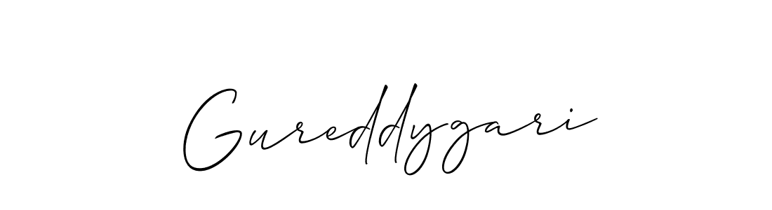 How to make Gureddygari signature? Allison_Script is a professional autograph style. Create handwritten signature for Gureddygari name. Gureddygari signature style 2 images and pictures png