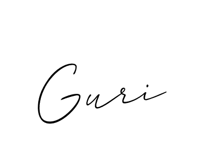 Also we have Guri name is the best signature style. Create professional handwritten signature collection using Allison_Script autograph style. Guri signature style 2 images and pictures png