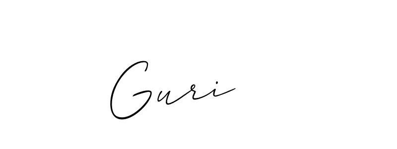 Design your own signature with our free online signature maker. With this signature software, you can create a handwritten (Allison_Script) signature for name Guri    . Guri     signature style 2 images and pictures png