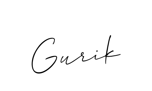 How to make Gurik name signature. Use Allison_Script style for creating short signs online. This is the latest handwritten sign. Gurik signature style 2 images and pictures png