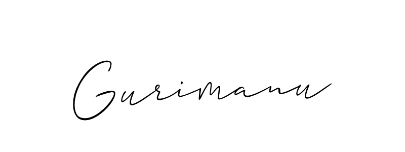 Best and Professional Signature Style for Gurimanu. Allison_Script Best Signature Style Collection. Gurimanu signature style 2 images and pictures png
