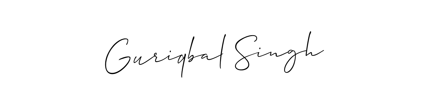 How to make Guriqbal Singh name signature. Use Allison_Script style for creating short signs online. This is the latest handwritten sign. Guriqbal Singh signature style 2 images and pictures png