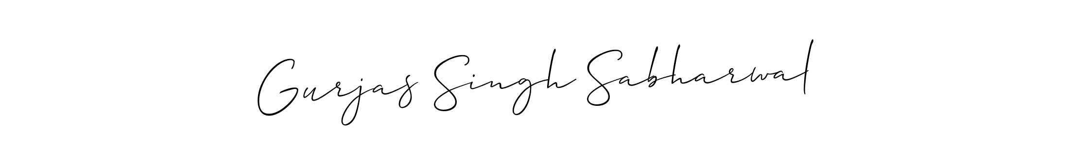 Create a beautiful signature design for name Gurjas Singh Sabharwal. With this signature (Allison_Script) fonts, you can make a handwritten signature for free. Gurjas Singh Sabharwal signature style 2 images and pictures png
