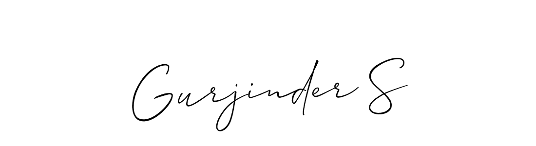 Also we have Gurjinder S name is the best signature style. Create professional handwritten signature collection using Allison_Script autograph style. Gurjinder S signature style 2 images and pictures png