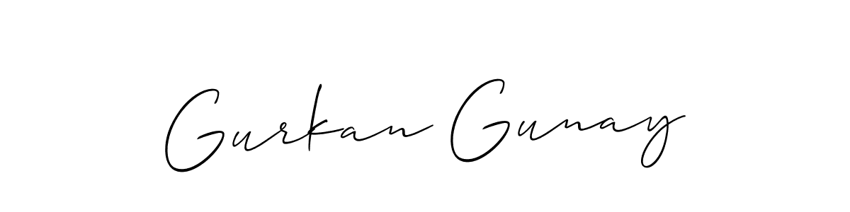 Design your own signature with our free online signature maker. With this signature software, you can create a handwritten (Allison_Script) signature for name Gurkan Gunay. Gurkan Gunay signature style 2 images and pictures png