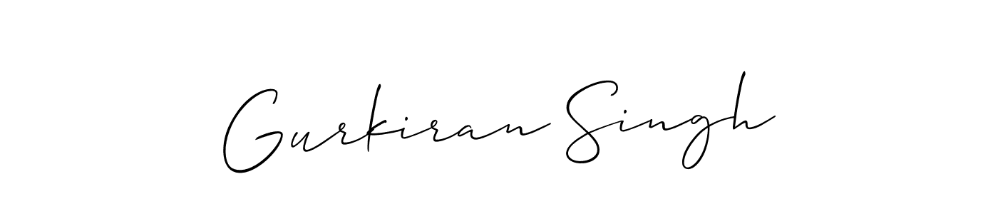It looks lik you need a new signature style for name Gurkiran Singh. Design unique handwritten (Allison_Script) signature with our free signature maker in just a few clicks. Gurkiran Singh signature style 2 images and pictures png